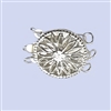 Sterling Silver Filigree - Large Round Clasp - 3 row