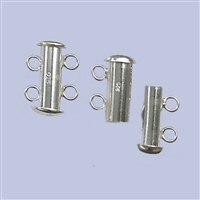 Sterling Silver Tube Clasp - 2 Row 16mm