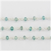 Sterling Silver Chain w/Apatite stone 3-4mm