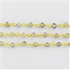 Vermeil Chain w/Labradorite stone 3-4mm