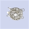 Sterling Silver Filigree - Large Round Clasp - 2 row