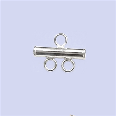 Sterling Silver Connector Bar - 2 Row Flat