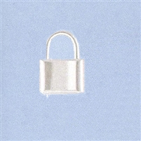 Sterling Silver Padlock Clasp - Large 14x20mm.