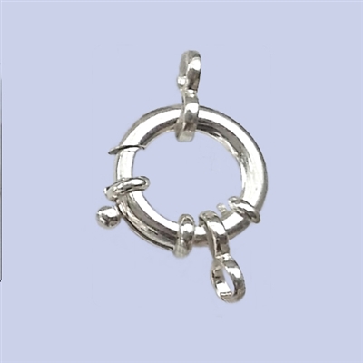 Sterling Silver Fancy Spring Ring 16mm x 3mm