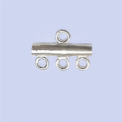 Sterling Silver Connector Bar - 3 Row Flat
