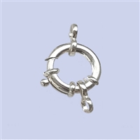 Sterling Silver Fancy Spring Ring 14mm x 3mm