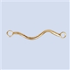 14k Gold Filled Spiral Tube - w/1 close & 1 open ring