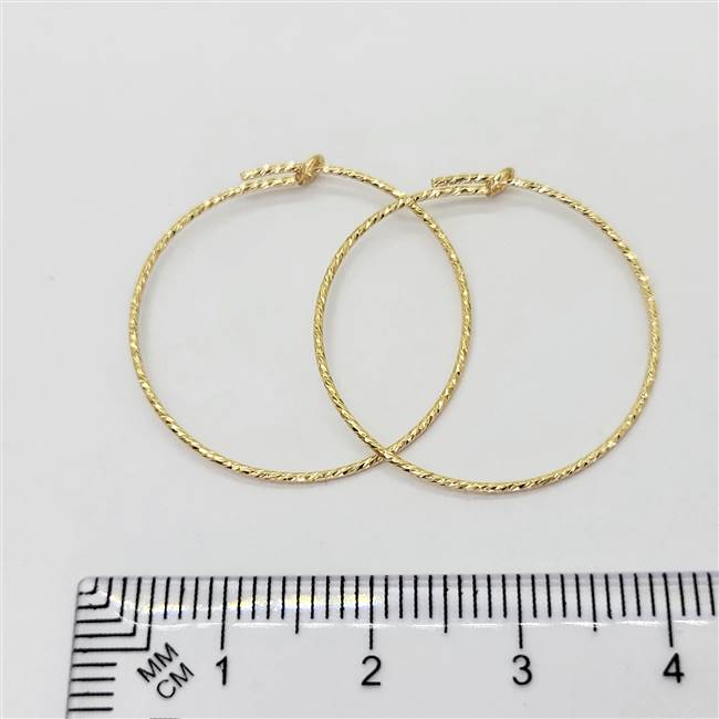 14k Gold Filled DC Beading Hoop. 0.7mm x 25mm