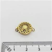 14k Gold Filled Clasp - Filligree Round Large
