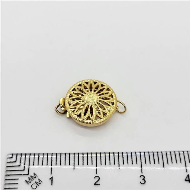 14k Gold Filled Clasp - Filligree Round Large