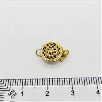 14k Gold Filled Clasp - Filligree Round Small