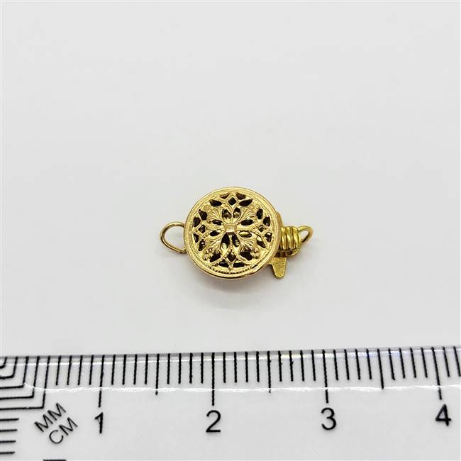 14k Gold Filled Clasp - Filligree Round Small