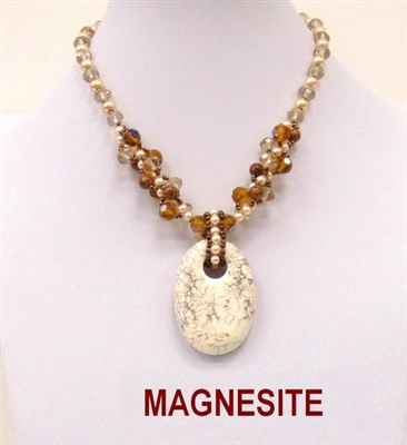 NZXL-0154 Designed Stone Necklace. 2 colors available.