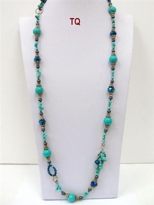 NZXL-0110 Designed Stone Necklace. 4 colors available.