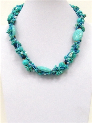 NZXL-0107-4 Designed Stone Necklace.