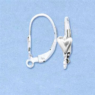 Sterling Silver LeverBack Earring - Heart