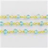 Vermeil Chain w/Apatite stone 3-4mm