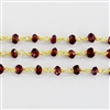 Vermwil Chain w/Rhodolite Garnet stone 3-4mm