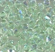 Swarovski 4mm 5301/5328 Bicone - Chrysolite AB Color