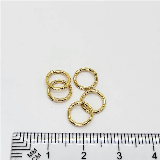 14k Gold Filled Heavy Duty Jumpring - Open 8mm. 18 Gauge