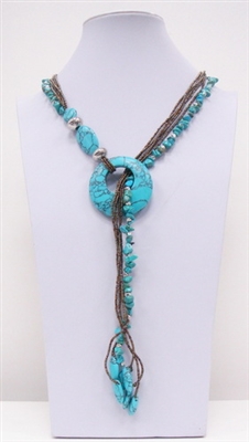NZXL-0082-4 Designed Stone Necklace.