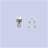 Sterling Silver Beadtip -  Clam Shell w/2ring