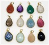 18k Gold over Sterling Silver Tear Drops Pendants 15x20mm