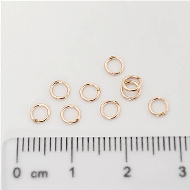 Rose Gold Filled Jumpring - Closed 4mm | 22 Gauge