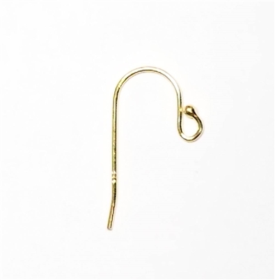 18k Gold over Sterling Silver Earwire - Ball End