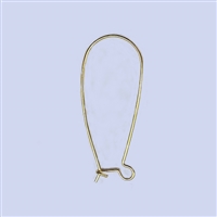 18k Gold over Sterling Silver Earwire - Kidney Large