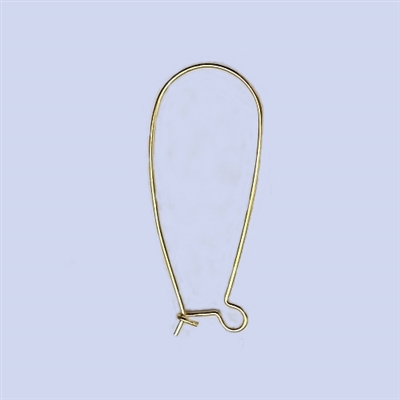 18k Gold over Sterling Silver Earwire - Kidney Large