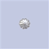 Sterling Silver Beads Cap - Plain Flower 6mm. 30 Pieces