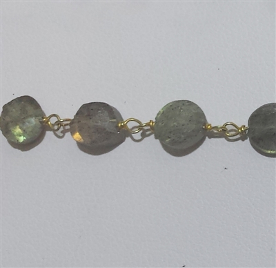 Vermeil Chain w/Labradorite stone 5.5-6.0mm