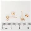 Rose Gold Filled Earring - Ball Post 4mm w/ring