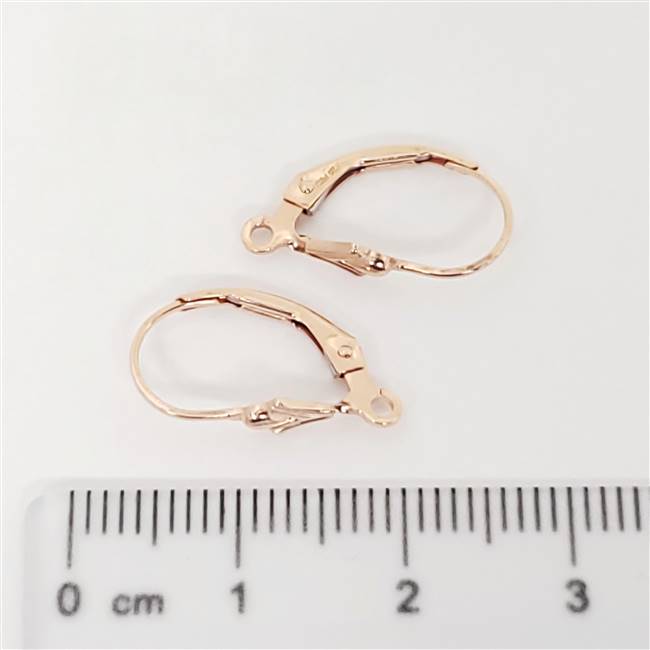 Rose Gold Filled Leverbacks - Tulip