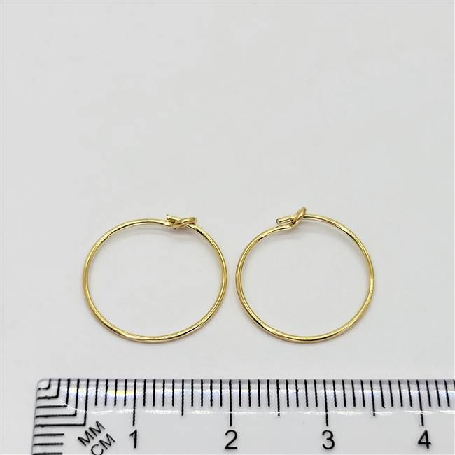 14k Gold Filled Beading Hoop. 0.7mm x 15mm