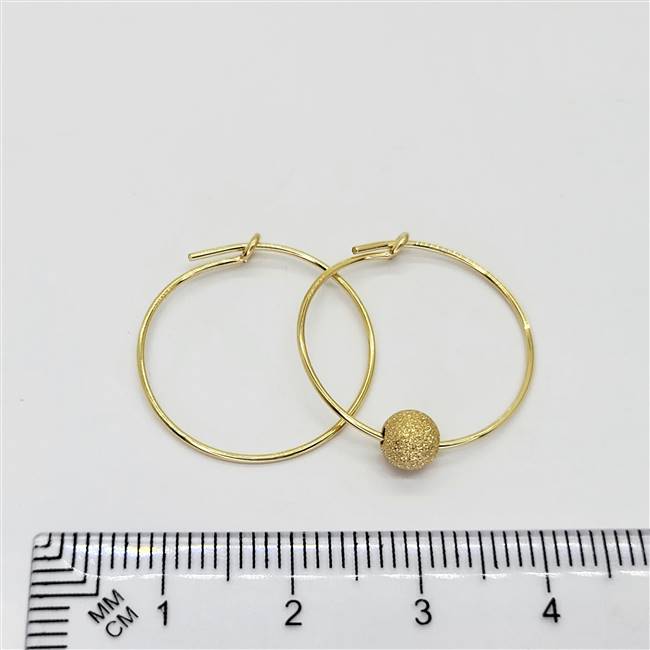 14k Gold Filled Beading Hoop. 0.7mm x 20mm