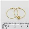 14k Gold Filled DC Beading Hoop. 0.7mm x 20mm