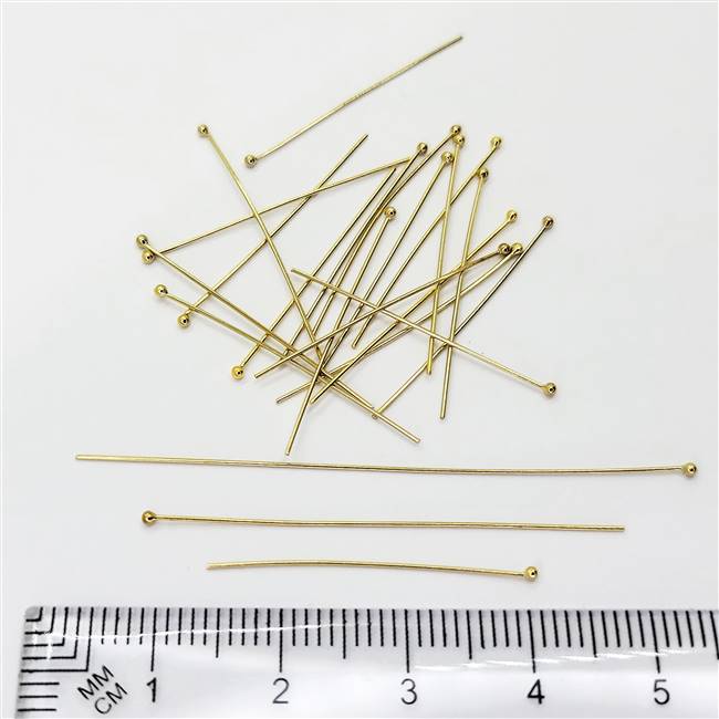 14k Gold Filled Ball Headpin - 26 Gauge 1 inch