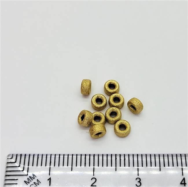 14k Gold Filled Bead - Stardust Rondelle 4mm