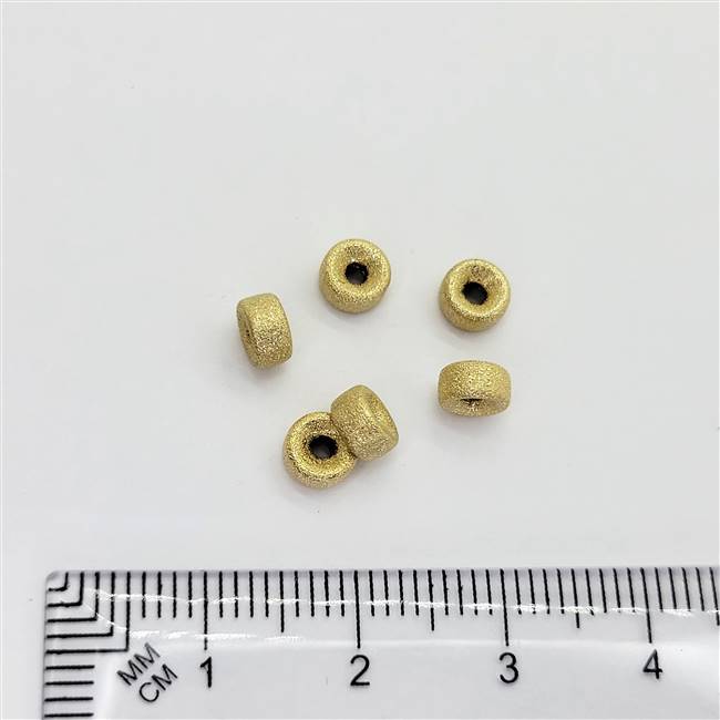 14k Gold Filled Bead - Stardust Rondelle 5mm