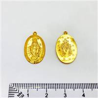 14k Gold Filled Charm - Virgin Mary 20mm x 13mm
