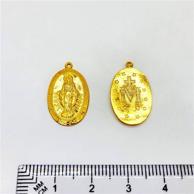 14k Gold Filled Charm - Virgin Mary 20mm x 13mm