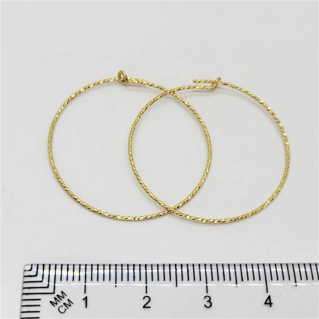14k Gold Filled DC Beading Hoop. 0.7mm x 30mm