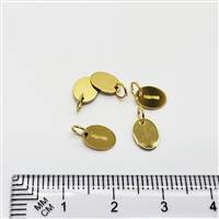 14k Gold Filled Quality Tag - Oval 7mm x 5mm with Ring