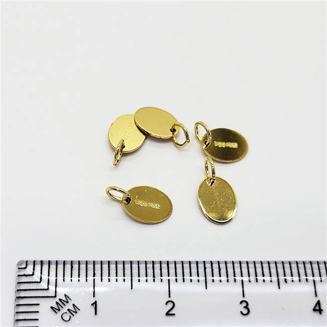 14k Gold Filled Quality Tag - Oval 7mm x 5mm with Ring