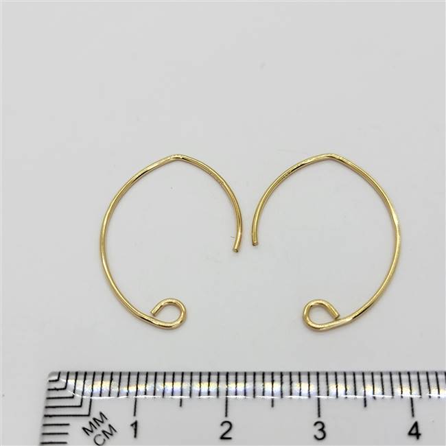 14k Gold Filled Earwire - V Shape Rounded