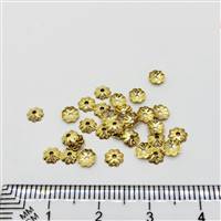 14k Gold Filled Bead Caps - Flower 4mm
