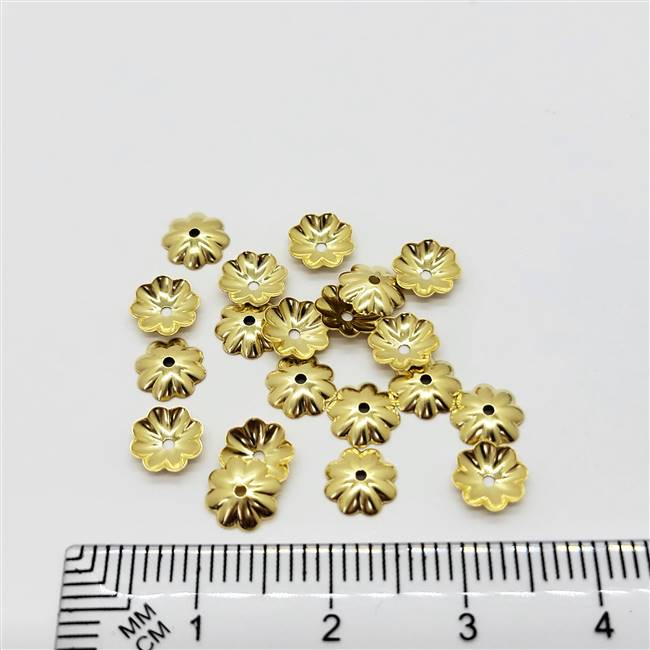 14k Gold Filled Bead Caps - Flower 6mm