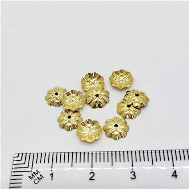 14k Gold Filled Bead Caps - Flower 7mm